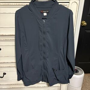 Koi Basics Gray Zip-Up Jacket